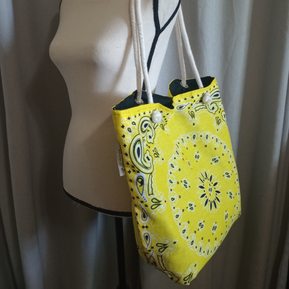 Yellow Bandana Tote Bag
